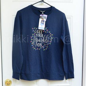 NWT ELLEN TRACY PULL OVER LONG SLEEVE  IN BLUE NAVY